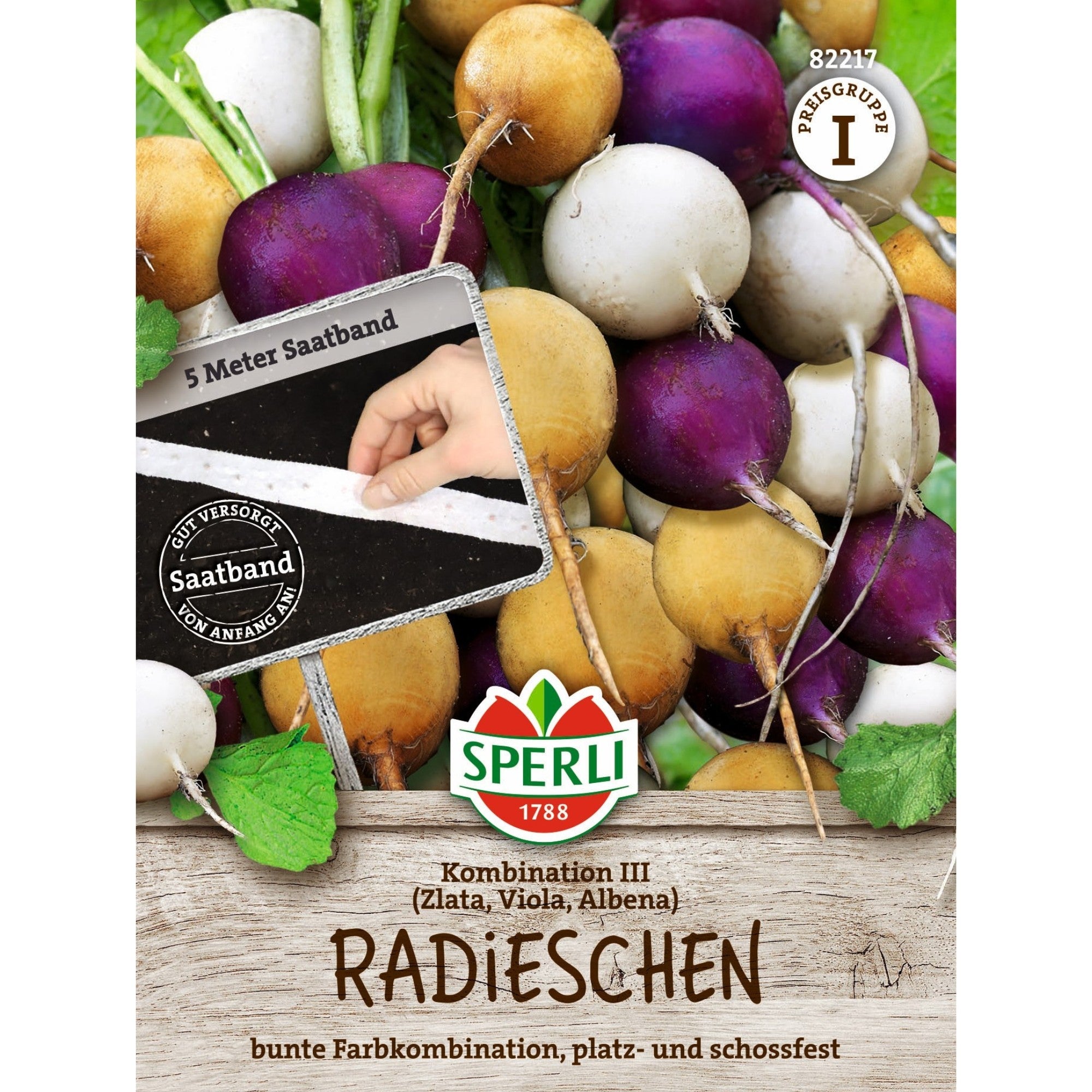 SPERLI Radieschen-Samen Kombination III, Saatband