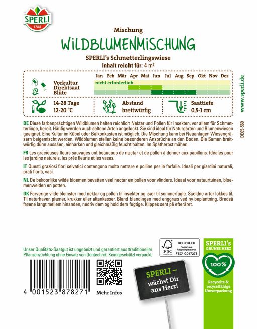 SPERLI Wildblumen-Samen 'Schmetterlingswiese'