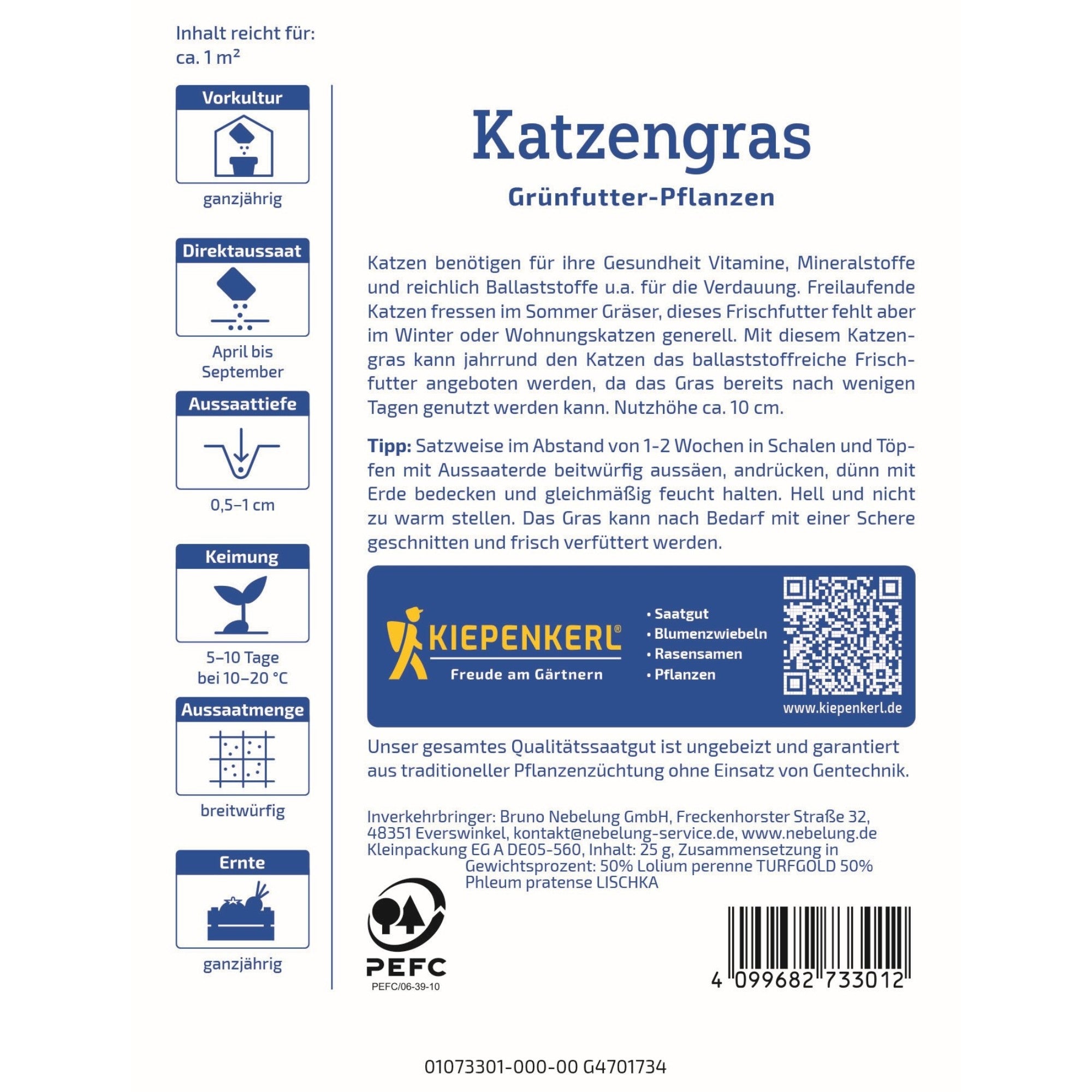 Kiepenkerl Katzengras Frischgrün Mischung