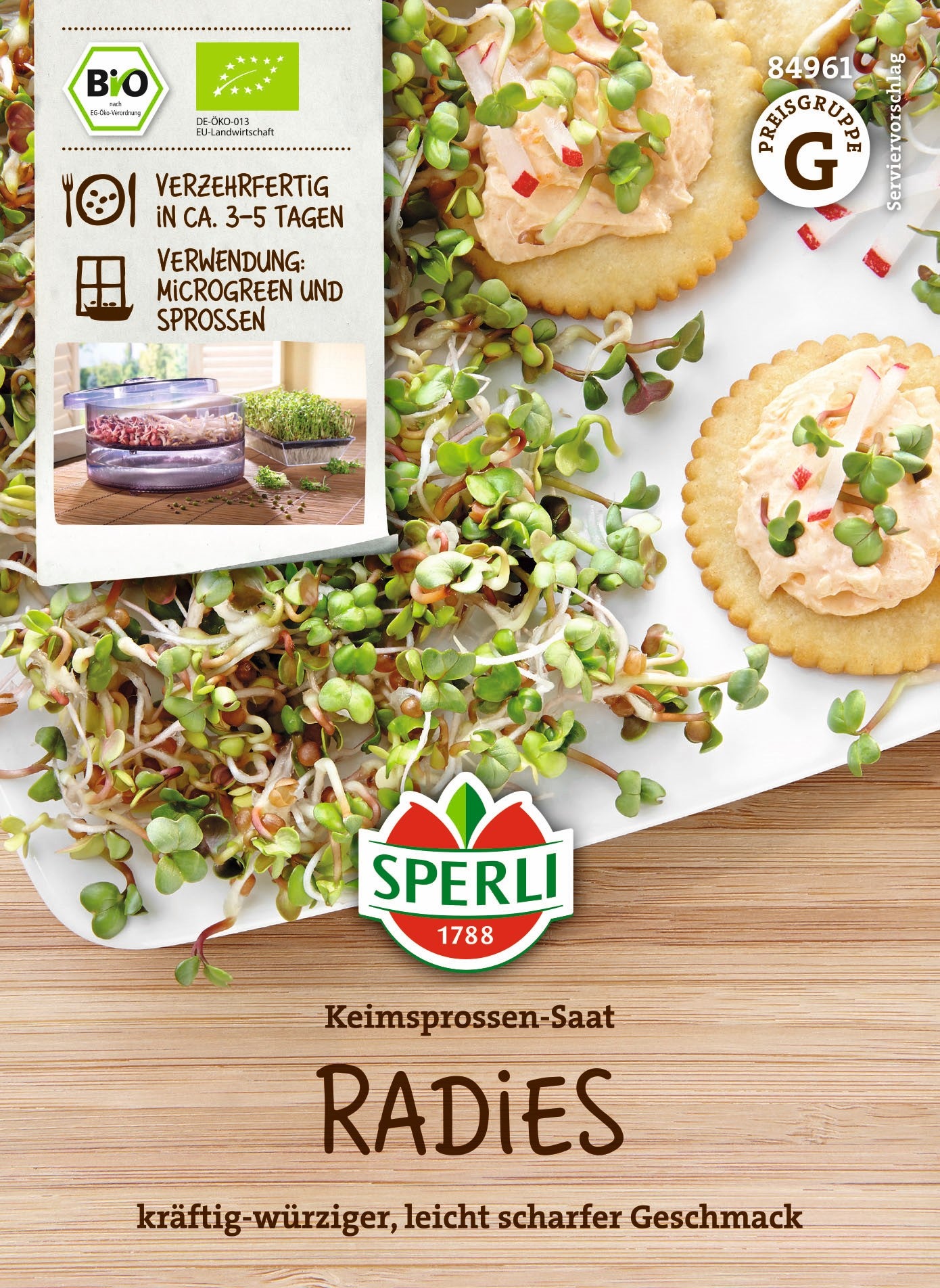 SPERLI BIO Keimsprossen-Samen Radies
