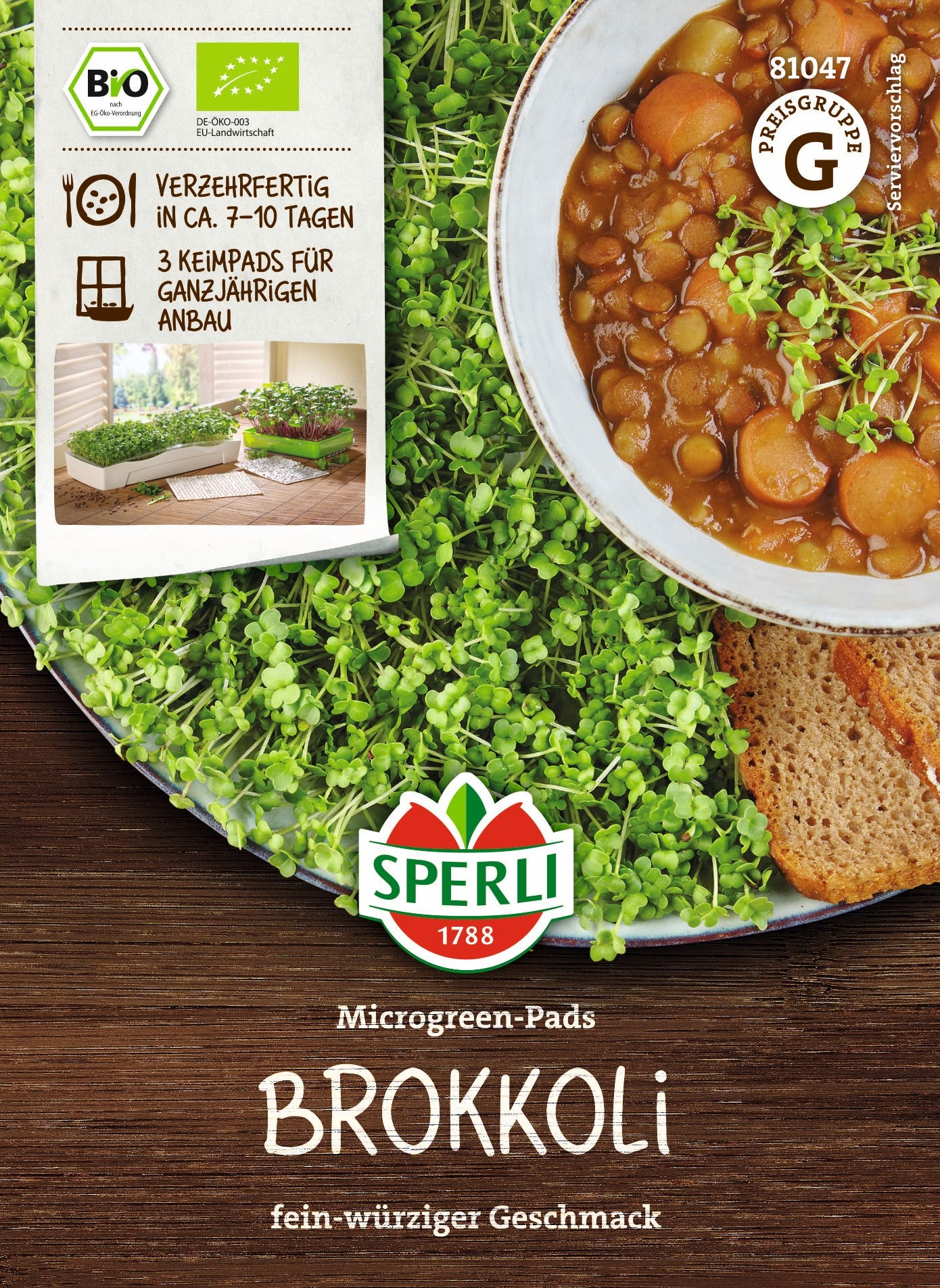 SPERLI Samen-Set "Bio-Sprossenvielfalt als Pads"