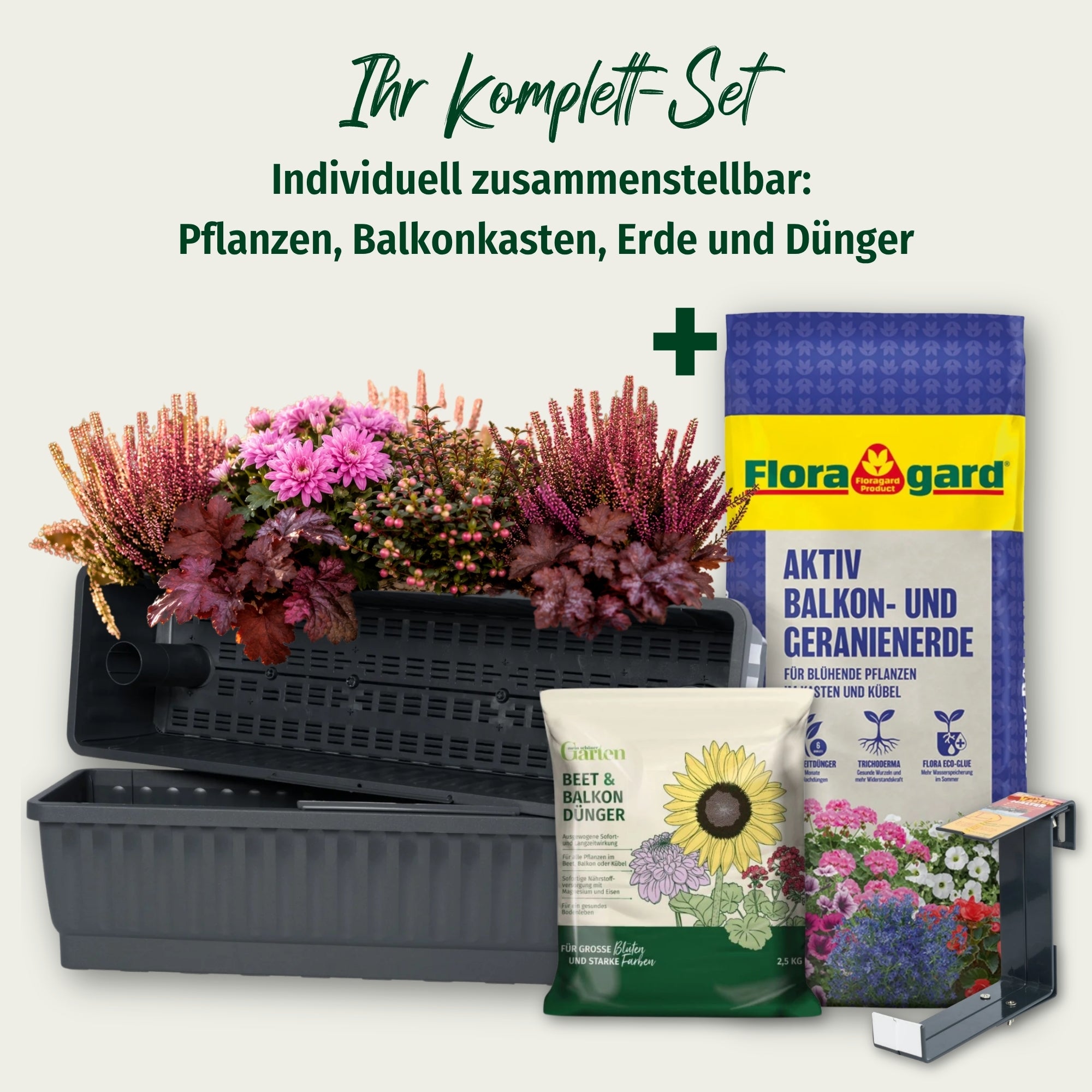 Balkonblumen "Bepflanzung in Rosatönen"