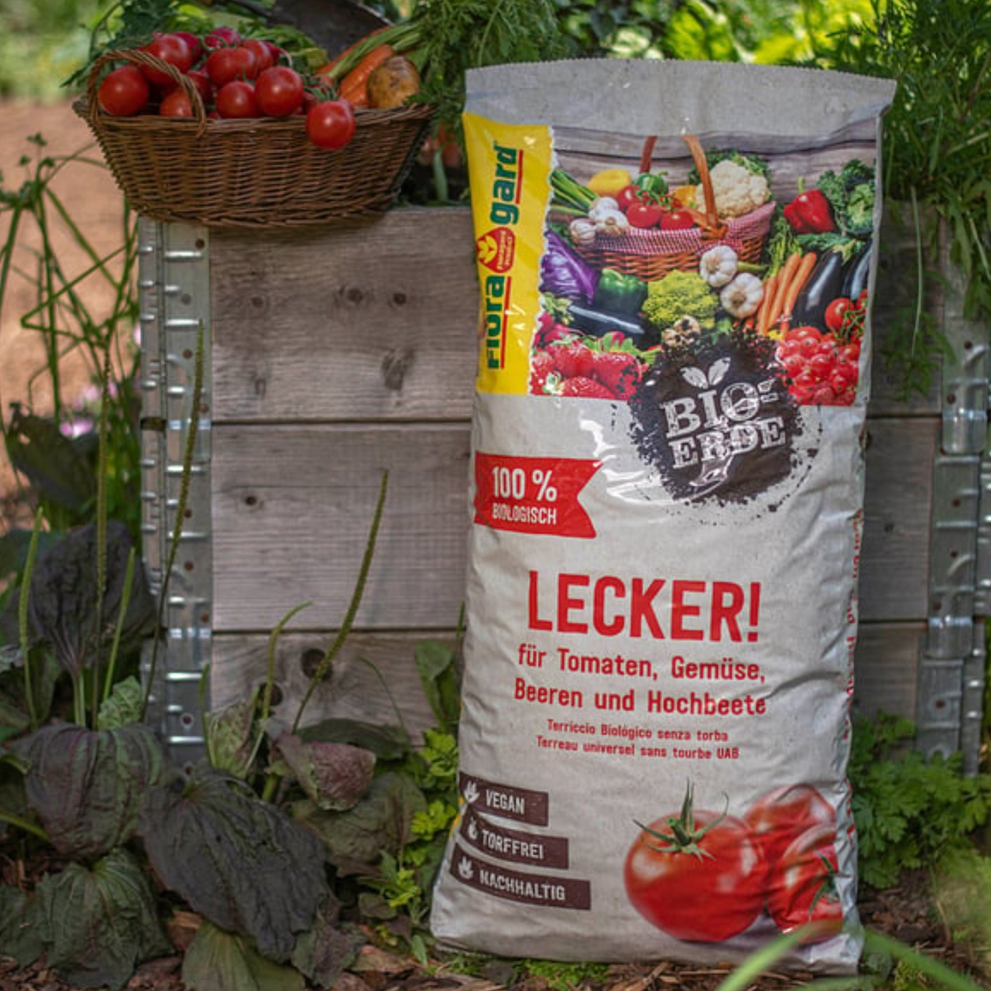 Floragard Bio Tomaten- und Gemüseerde Lecker, torffrei