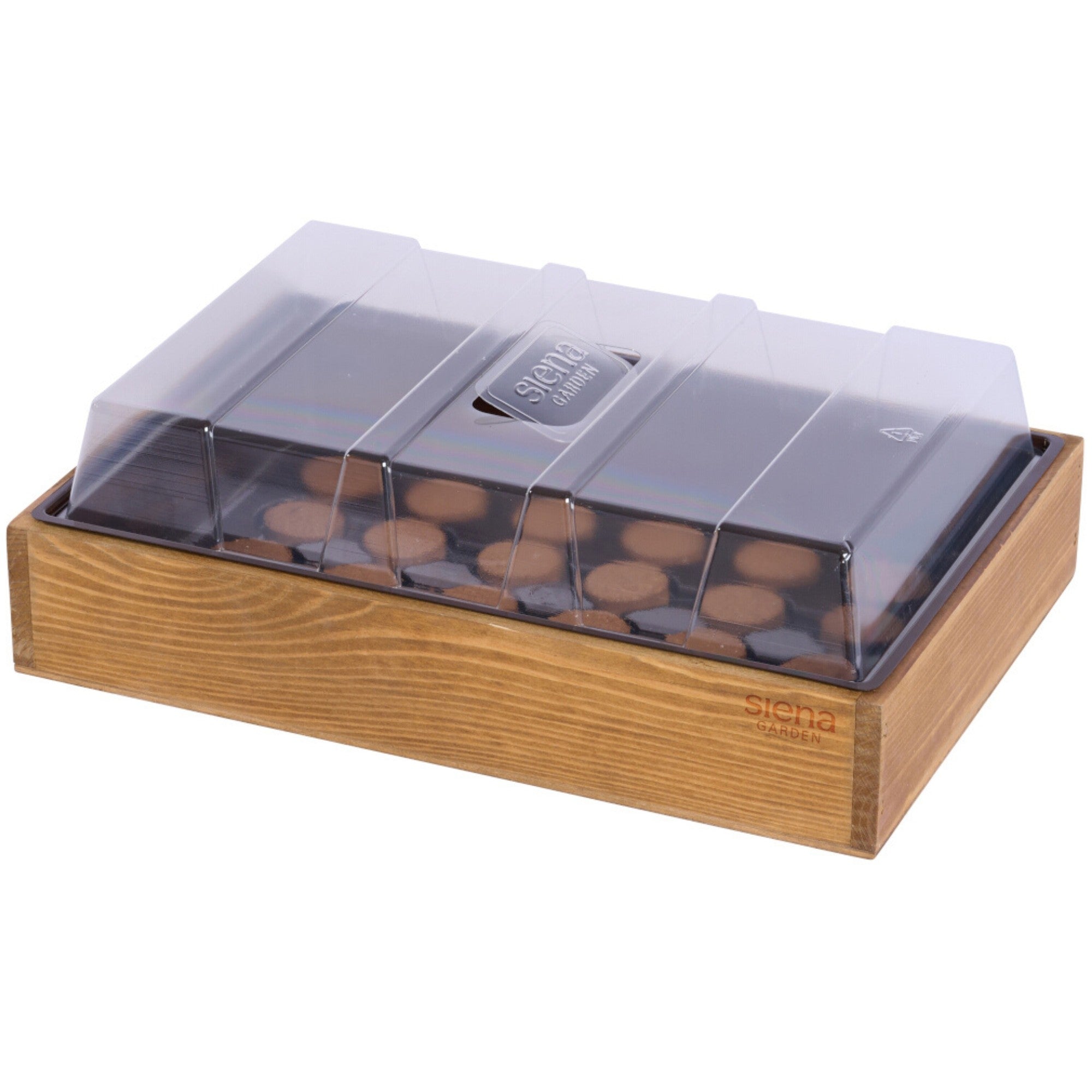 SIENA GARDEN Anzuchtkiste inkl. Quelltabs, Holz