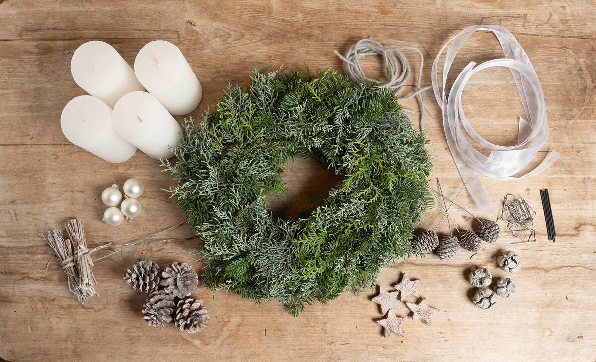 Adventskranz "Eleganz im Skandi-Stil“ - Weiß | Bild 7