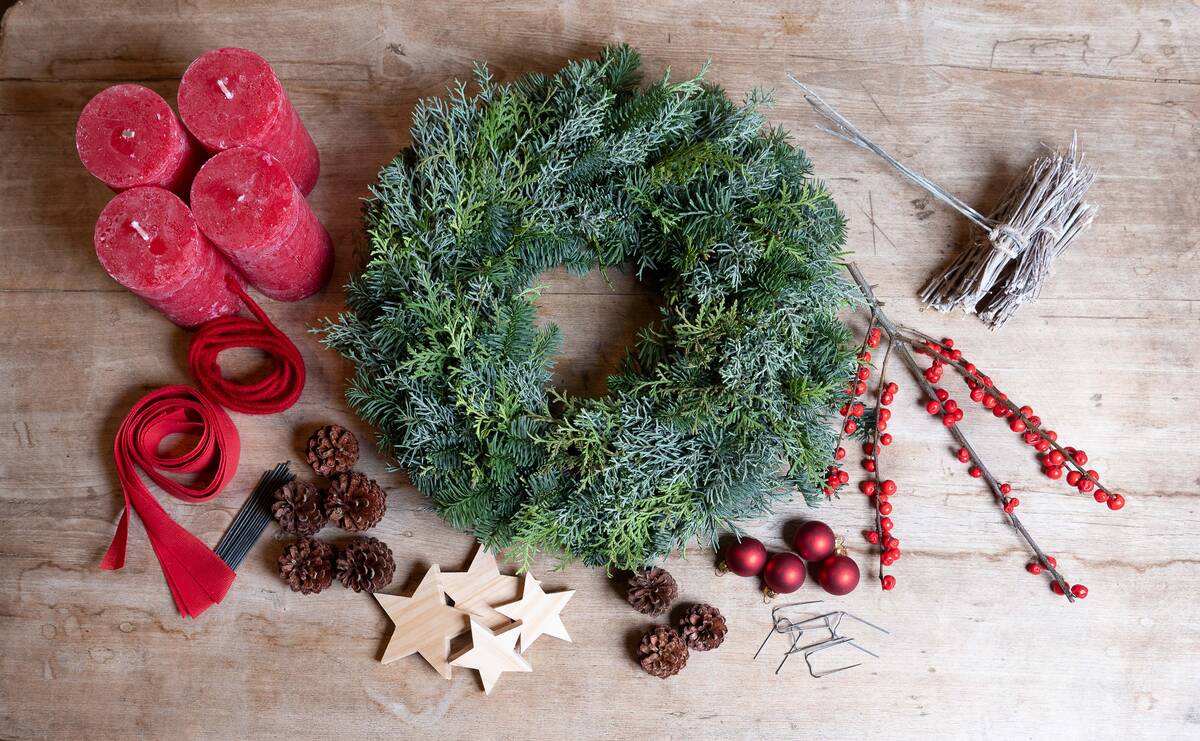Adventskranz "Roter Zauber“ - Rot | Bild 6