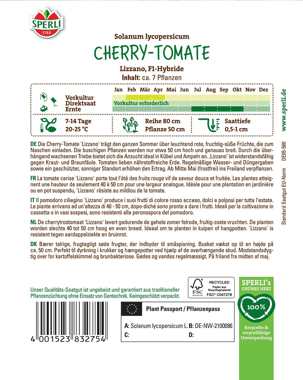 SPERLI Cherry-Tomate 'Lizzano', F1 - Bunt | Bild 2