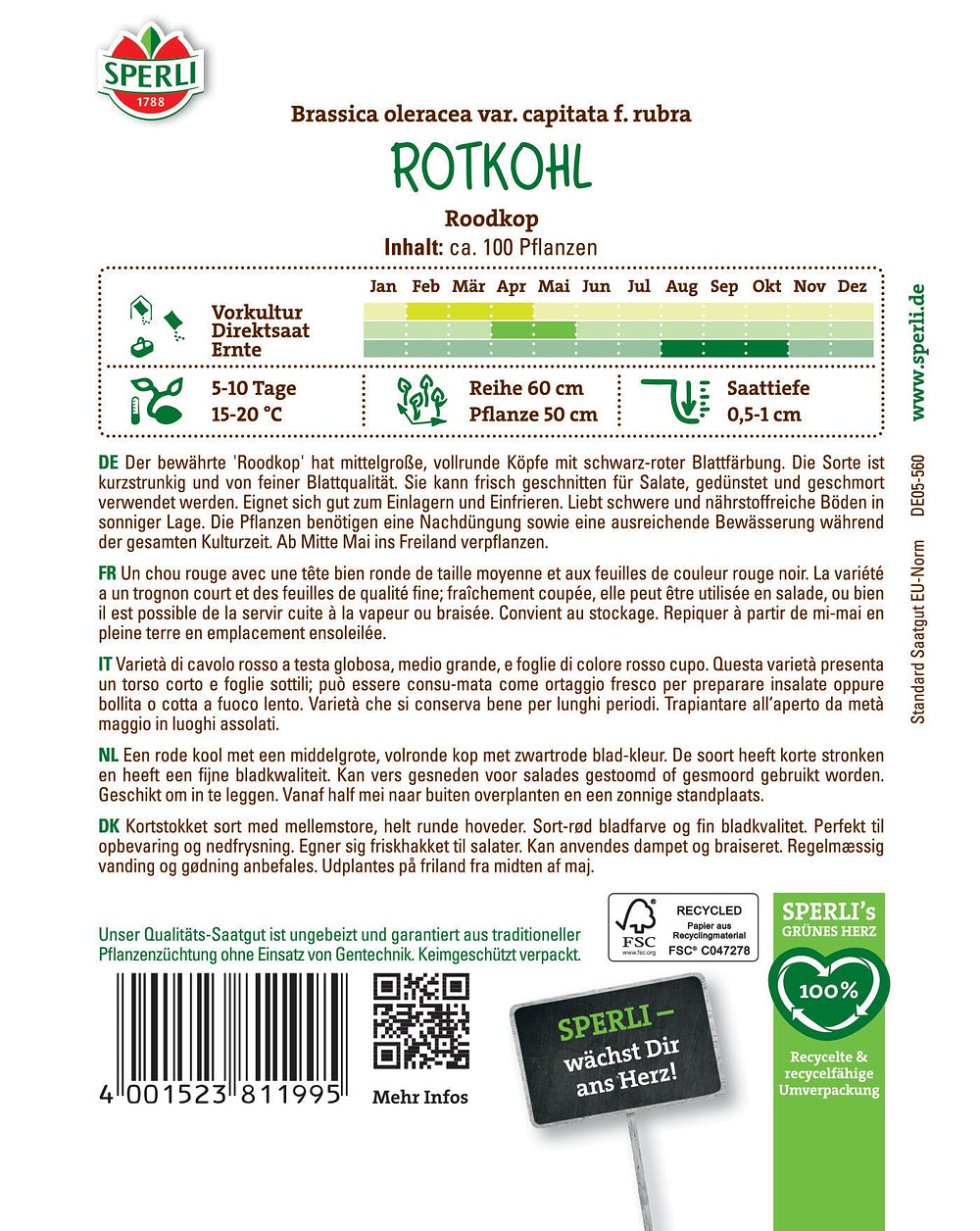 SPERLI Rotkohl 'Roodkop' - Bunt | Bild 2