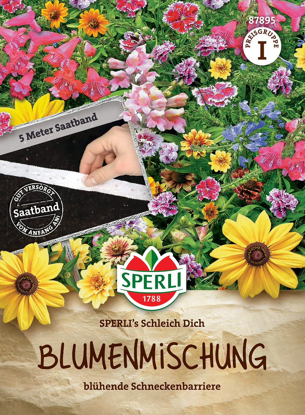 SPERLI SPERLI's Blumenmischung "Schleich Dich, Saatband" - Bunt - winterhart | Bild 1