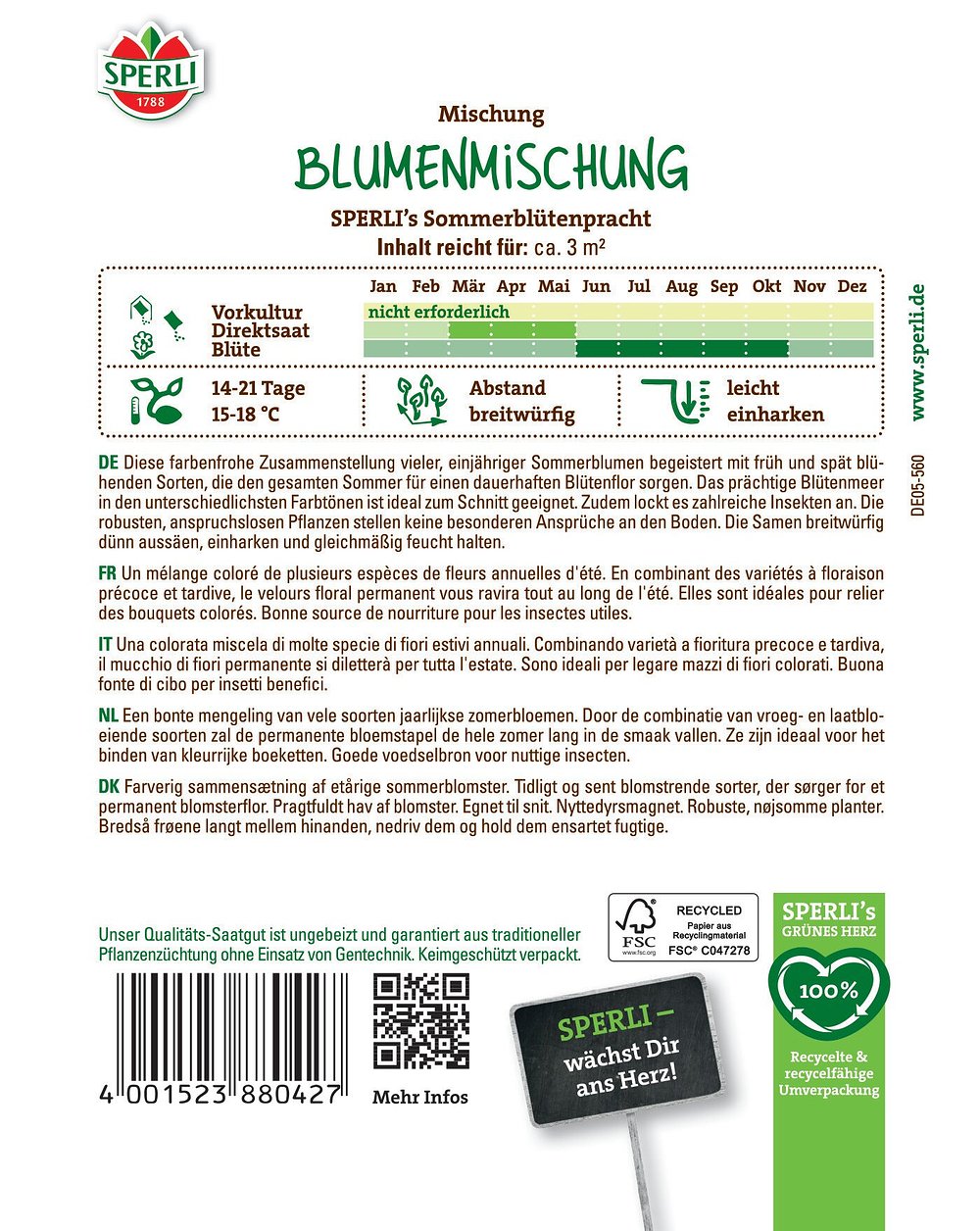 SPERLI SPERLI's Blumenmischung "Sommerblütenpracht" - Bunt - winterhart | Bild 2