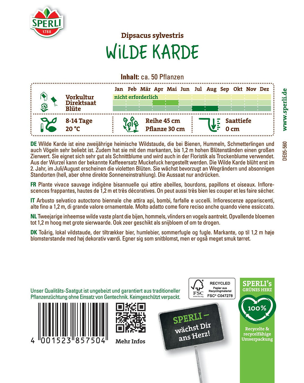 SPERLI Wilde Karde - Bunt | Bild 2